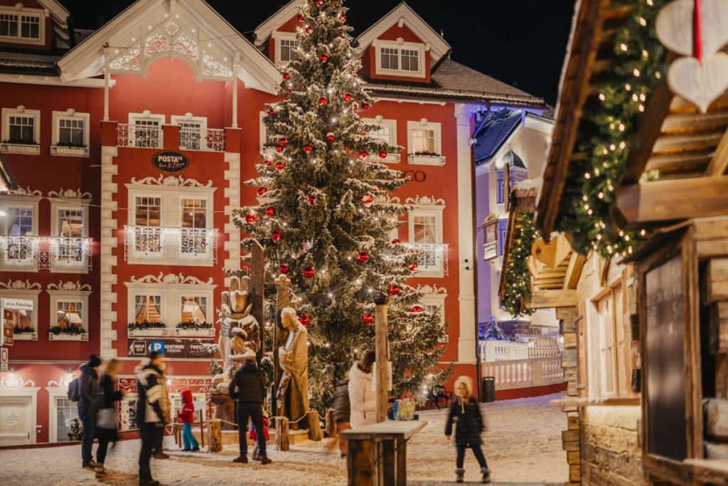 kerstsfeer Ortisei Italië
